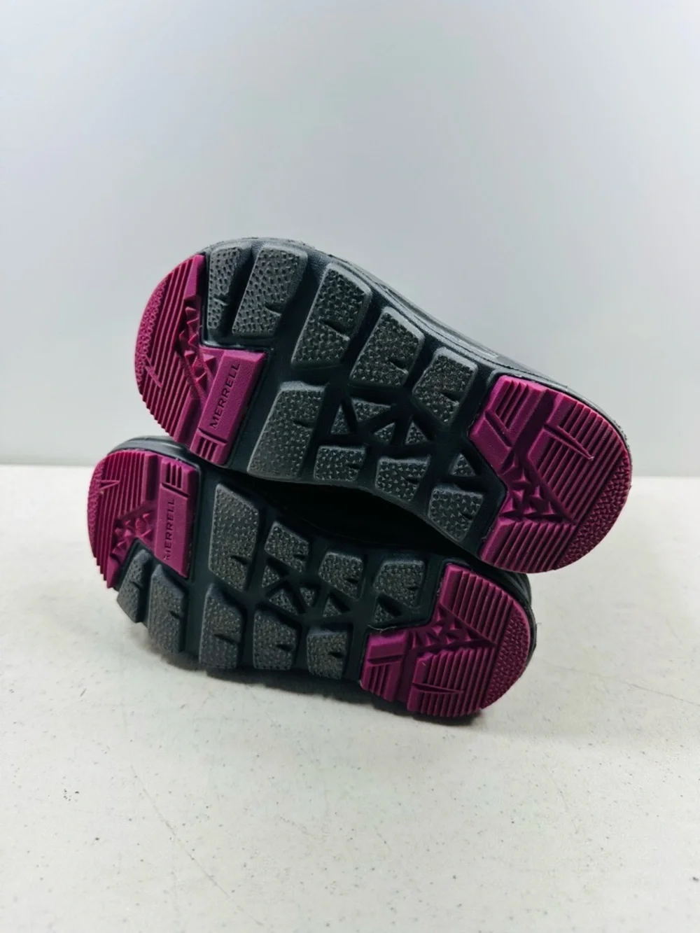 Merrell Gray and Pink Kids Waterproof Snow Boots